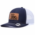 thumbnail image 4 of Vergiac Tiger In Floral Graphic Leather Patch Trucker Hat, Men Adjustable Breathable Mesh Baseball Cap for Outdoor Travel Daily Casual Outfits, 4 of 6