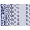 thumbnail image 2 of Zelouf Dbl Border Medallion Motif Print On Cotton St Popl  , Sewing, DIY, Crafts Fabric by the Yard, White/indigo, 7 Yard, 2 of 2
