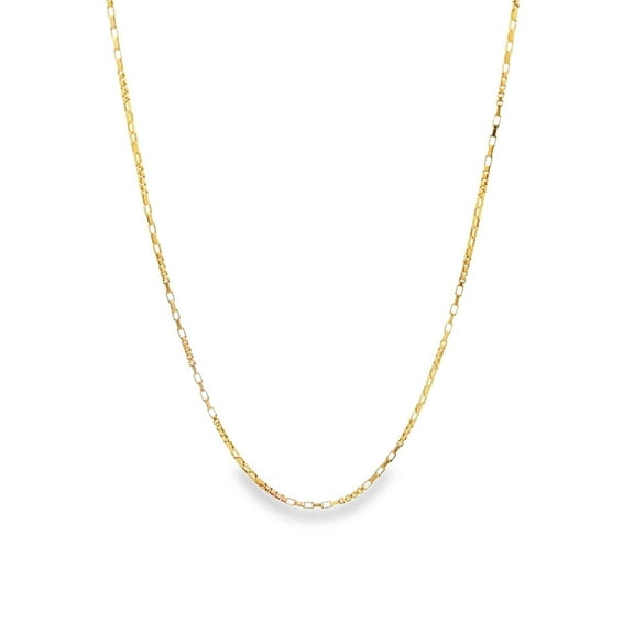 Diamond Cut Figaro Inspired Box Chain (F145)