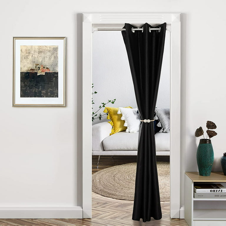 Driftaway Doorway Curtain Panel Closet For Bedroom Door Solid Blackout Room Divider 78 Inches Long Grommet Thermal Insulated Privacy Ds 2 Panels W39 X L78 Com