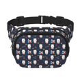 thumbnail image 1 of Fotbe Llamas 1 Cangurera Cuadrada con Estampado de Doble Capa, Bolsa de Cintura Ajustable Mini para Hombres y Mujeres, 1 of 9