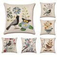 thumbnail image 1 of Juego de 6 fundas de cojín decorativas de lino para exteriores, fundas de almohada decorativas cuadradas, 18" x 18" JAMW Sencillez, 1 of 5
