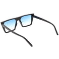 thumbnail image 4 of Retro Flat Top Square Sunglasses Color Gradient Flat Lens 52mm (Black / Blue), 4 of 4