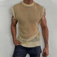 thumbnail image 2 of Ierhent Mens Undershirts Men's Stretch Cotton Pack, Moisture-Wicking Tank Tops, Tagless Khaki,2XL, 2 of 7