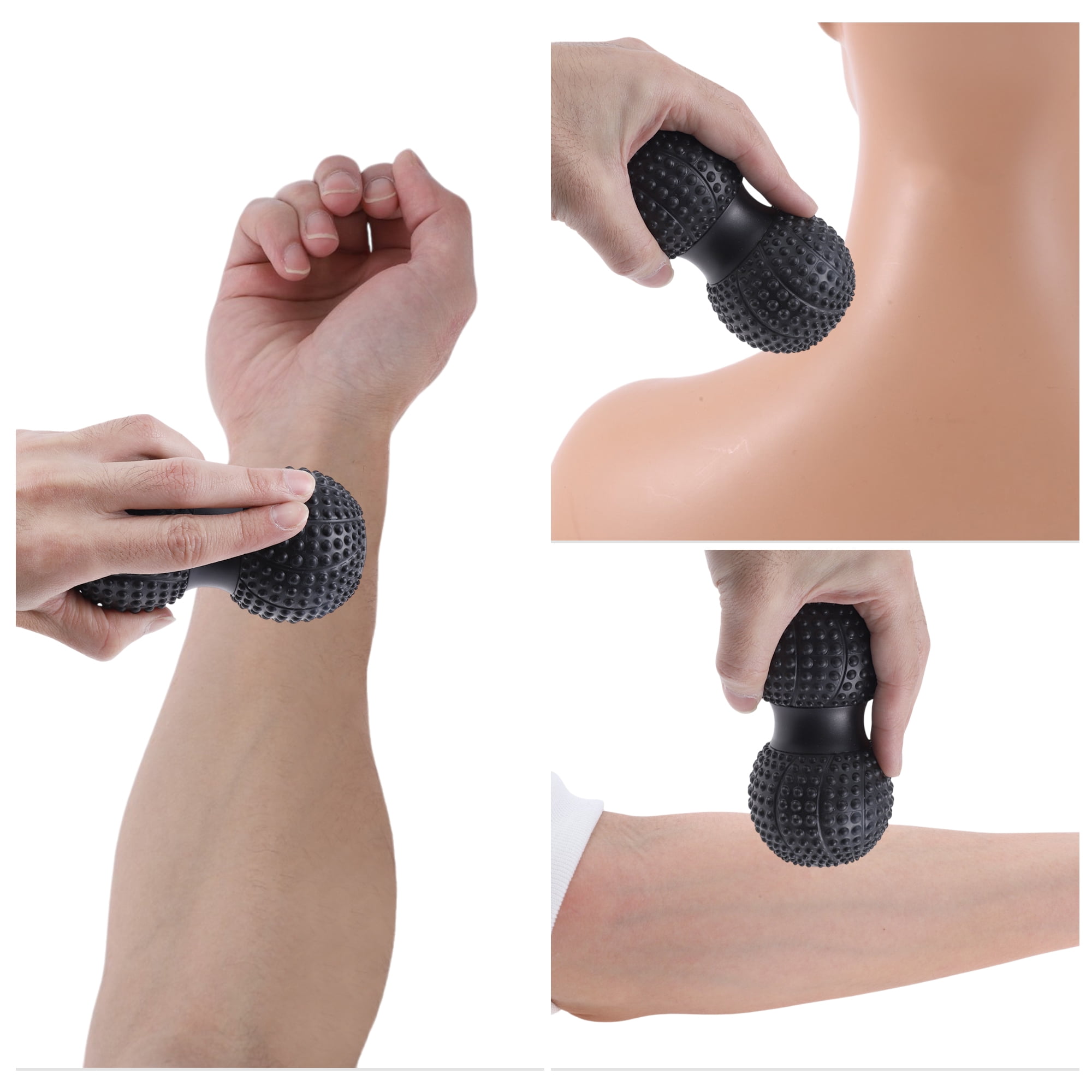 Unique Bargains Peanut Fascia Ball Massager 5.12"x2.56" 1 Pc Black