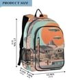 thumbnail image 2 of FORMRS Unisex School Backpack 17" Student Travel Bag with Laptop Compartment, Retro UFO, 2 of 7