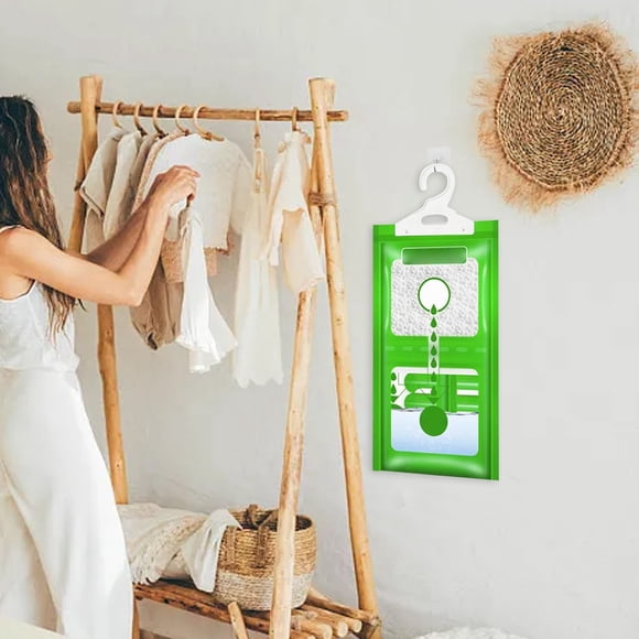Dehumidification Bag Hangable Desiccant Proof And Bag For Indoor Wardrobe Living Room Kitchen Room Dehumidification And Absorption(green)