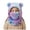 HH38-Purple, variant on Beanie Knit Hats Winter Hooded Cap With Tie Dye And Plush Fabric For Warmth Winter Boys Girls Ski Cap