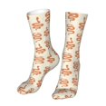 thumbnail image 6 of Bingfone Hand Drawn Snake Prirnt Women's Men's Fun Pattern and Solid Crew Socks-1 Pair Pack-Cool & Classic Novelty Design Gifts, 6 of 7