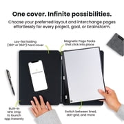 Rocketbook Smart Reusable Pro Notebook - Work and Business - Executive Size Navy Blue