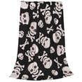 thumbnail image 2 of Fotbe black white Skull bone Manta de Franela Acolchonada con Estampado, Súper Suave y Esponjosa, Extra Grande para Sofá, Cama, Uso Todo el Año-60"x50", 2 of 7