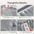 thumbnail image 6 of California Design Den Bed Sheets King - 1000 Thread Count 100% Cotton Sateen - Soft & Thick with Deep Pockets - 4 Piece Sheet Set, Light Grey, 6 of 10