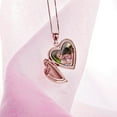 thumbnail image 7 of Picturesongold.Com Sterling Silver Rose Gold Plated Plain Heart Locket Necklace Pendants - 1 in x 1 in, 7 of 7