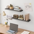 thumbnail image 4 of Fairy 2pcs Gray Floating Shelves for Wall, 22.5in Wall Mounted Storage Shelves for Bathroom, Kitchen, Bedroom and Living Room, 4 of 7