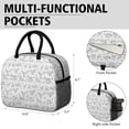 thumbnail image 6 of Womens BlackWhite Origami Dinosaurs Tribal Pattern Lunch Box for Work,Insulated Lunch Bag for Women,Loncheras Para Mujer,Leakproof Adult Lunch Bag for Work,Beach,Travel,Picnic,Camping, 6 of 7