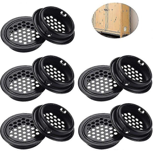 10 Pieces Round Stainless Steel Ventilation Grille Stainless Steel Ventilation Grille Round Stainless Steel Ventilation Grille 10 Pieces Black Ventila