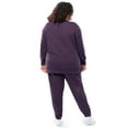 thumbnail image 3 of Terra & Sky Women's Plus Size Fleece Sweatshirt and Sweatpant Set (0X-4X), 3 of 11