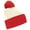 Off White/Bright Red, variant on Beechfield Big Boys Snowstar Duo Two-Tone Winter Beanie Hat