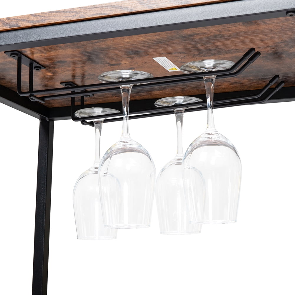Kepooman Industrial Kitchen Serving Carts Rolling Bar Cart with 3 Tier Storage Shelves Bar Carts for The Home with Wine Glass Holder, Vintage Gray Kepooman Industrial Kitchen Serving Carts Rolling Bar Cart with 3 Tier Storage Shelves Bar Carts for The Home with Wine Glass Holder, Vintage Gray