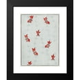 thumbnail image 2 of Watanabe Seitei 14x18 Black Modern Framed Museum Art Print Titled - Seamless Gold Fish Illustration, 2 of 5