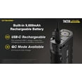 thumbnail image 3 of Nitecore TM20K CREE XP-L2 LEDs Rechargeable Flashlight, 9600mAh Li-ion Battery, White, 20000 Lumens, Black, 3 of 11