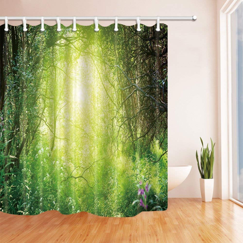 BPBOP Beautiful Forest like Dream Polyester Fabric Bathroom Shower