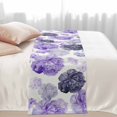 thumbnail image 2 of Spring Flowers Bed Runner for Cal King Size Bed, Watercolor Purple Black Grey Flowers Plant Soft Bedding Scarf Bedding Protector Slipcover Sofa Throw for Bedroom Hotel Guesthouse, 2 of 8