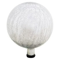 Achla Designs 12 Inch Gazing Glass Globe Sphere Garden Ornament, Silver