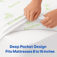 thumbnail image 3 of LIFERECORD Bamboo Mattress Protector –Waterproof, & Ultra Soft Breathable, Noiseless, Washable Bed Mattress Cover for Comfort & Protection - Twin XL Size, 3 of 6