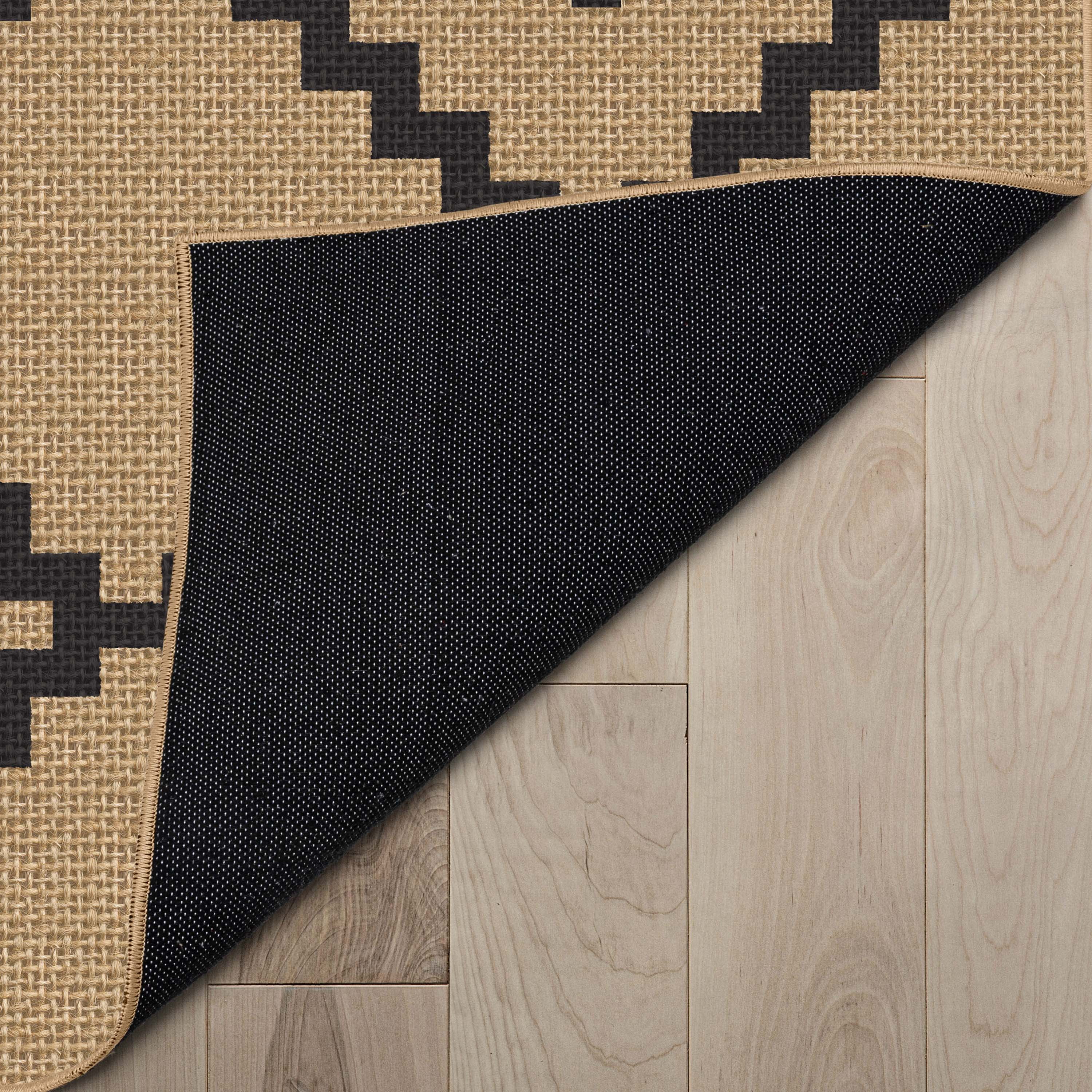 Well Woven Jute Akita Modern Moroccan Flat-Weave Black 2'3" x 7'3" Runner Rug