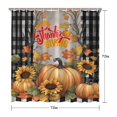 thumbnail image 4 of Pumpkin Thanksgiving Buffalo Check Shower Curtains,Washable Bathtub Curtains with Hooks Retro Polyester Fabric Curtains for Thanksgiving Day Fall Party Home Decor, 4 of 5