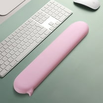 Foqnuq Soft Rubber Keyboard Wrist Support Pad Ergonomic Hand Grip Protection for Comfortable Typing and Gaming, Blue, Pink, White, Gray