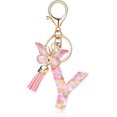 thumbnail image 1 of LAICAIW Porte-Clés Lettre Initiale Alphabet Mode Pendentif Papillon à Pampilles pour Sac à Main Femme Fille, 1 of 7