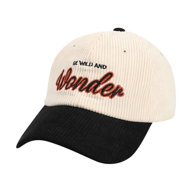 Gorra de béisbol clásica de pana: gorra vintage ajustable, poliéster, unisex informal