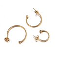 thumbnail image 3 of Anneaux d'Oreilles Simples en Forme de C, Boucles d'Oreilles Clous Boule Circulaires pour Fabrication de Bijoux DIY, 3 of 3