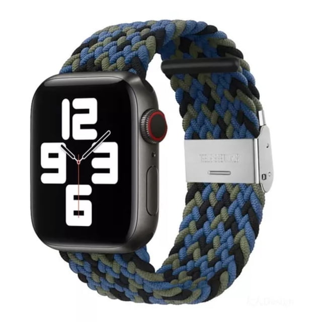Correa Nylon Trenzado + Hebilla Unisex M / L 42-44-45-49 mm Para Apple Watch Compatible Con Todas Las Series