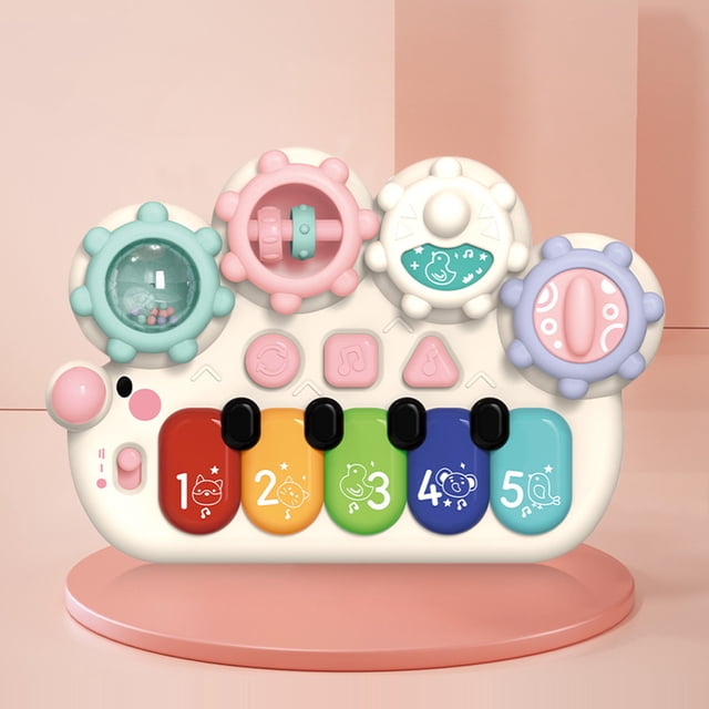 Bebé música piano juguetes interactivos de aprendizaje temprano juguetes musicales con luces sonidos