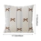 thumbnail image 3 of Funda de cojín con lazo | Tela flocada de 45 x 45 cm | Cremallera desmontable | Decoración para sofá o silla de interior y exterior | Colores blanco, marrón y azul, 3 of 6