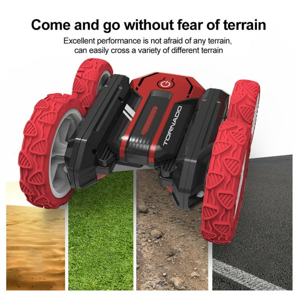 RC Stunt Car 4WD 2.4Ghz 360° Rotating Double Sided Flip Toy Car with LED Headlights Kids Toy Cars for Boys Girls