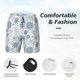 thumbnail image 3 of Fotbe Retro ice blue snowflakes Traje de Baño para Hombre – Shorts de Natación de Secado Rápido con Forro y Bolsillos-Medium, 3 of 6