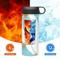 thumbnail image 6 of KLL Three White Geese Pattern 18OZ Water Bottle With Straw,Stainless Steel Sports Water Cup Flask Sports Water Cup Flask Wide Mouth Travel Thermal Mug, 6 of 8