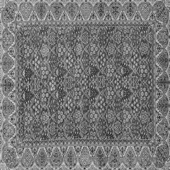 Ahgly Company Indoor Square Abstract Gray Modern Area Rugs, 6' Square