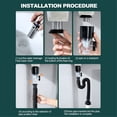 thumbnail image 7 of Lssam Sink Drain Pipe Kit, Flexible Expandable P-Trap with Pop Up Stopper and Hair Catcher, 2 Universal Adapters Fit 1-1/4", 1-1/2", 2" Bathroom Sink Drain Hole, Drain Replacement Assembly, 7 of 7
