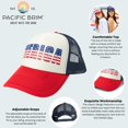 thumbnail image 2 of Pacific Brim Foam Trucker Hat Classic Adjustable Cap with Mesh Side Panels, Merica (Unisex), 2 of 7