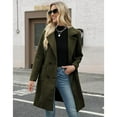 thumbnail image 4 of Lentta Women's Winter Wool Blend Coat Casual Notch Lapel Mid-Long Double-Breasted Peacoat Jacket Outwear, 4 of 7