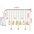 thumbnail image 2 of Sinhoon Twinkling Christmas Window Curtain Lights - 6 Stars 2 Elks 2 Christmas Trees 2 Bells, Battery Powered Changing Fairy Lights, 138ED Wall Night String Lights, Outdoor Indoor Decor, 2 of 6
