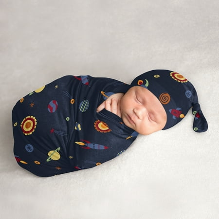 UPC: 0846480088509 | Space Galaxy Baby Cocoon and Beanie Hat Sleep Sack Set by Sweet JoJo Designs