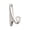 Silver, variant on Wall Hooks for Hanging Towel and Coat, Metal Hanger Wall Mount, Bath Hook for Outdoor, Closet, Door, Bathrooms, Wall Mounted Single Prong Holder for Backpack, Robe, 3.38x1.85"