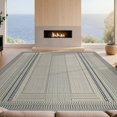 thumbnail image 2 of Design&I 2'x3' Ultra Soft Door Mat, Abstract Interlocking Lattice Modern Minimalist Border Design None Fluffy Washable Easy Care Indoor rug for Bedside Entryway, 2 of 7