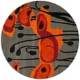 thumbnail image 2 of SAFAVIEH Soho Daisy Abstract Wool Runner Rug, Grey/Orange, 2'6" x 6', 2 of 3